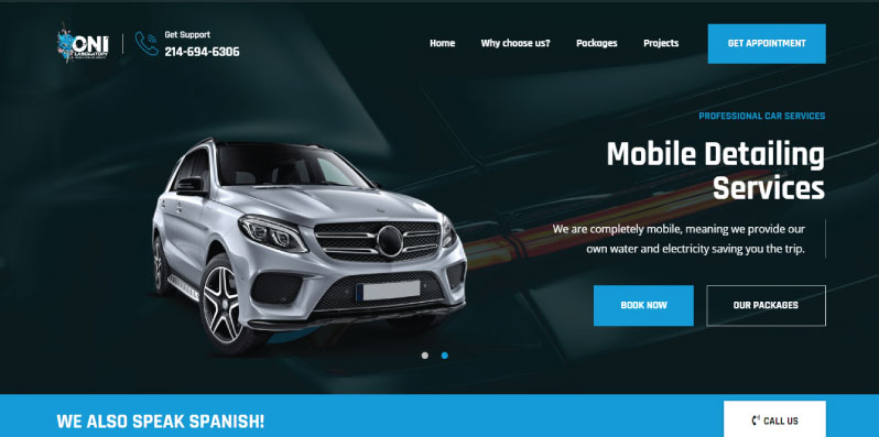 Mobile Detailing Services Website